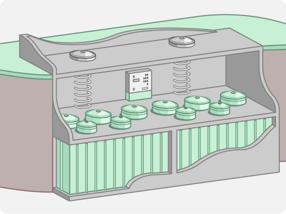 Очистные сооружения с заглублением и техническим этажом